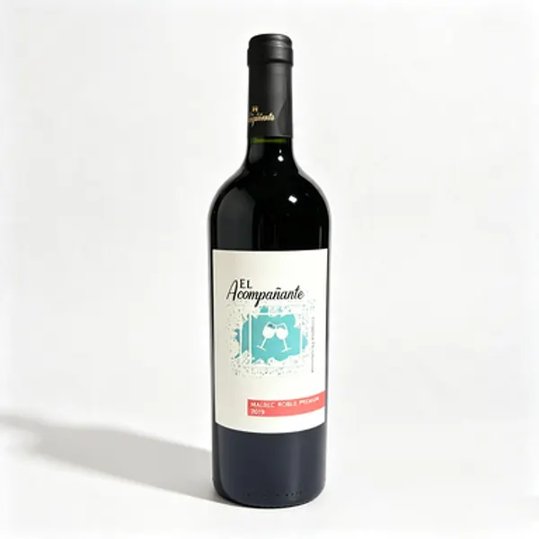Flasche El Acompañante Malbec Roble Premium 2019, Vorderansicht